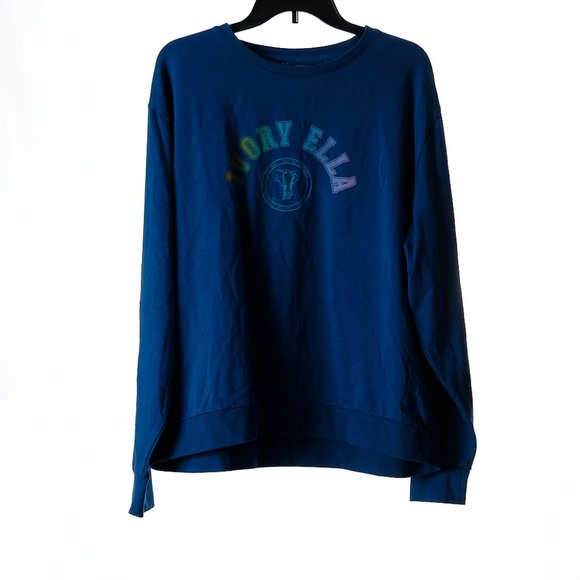ivory ella Tops - Ivory Ella Blue Crewneck Sweater Medium